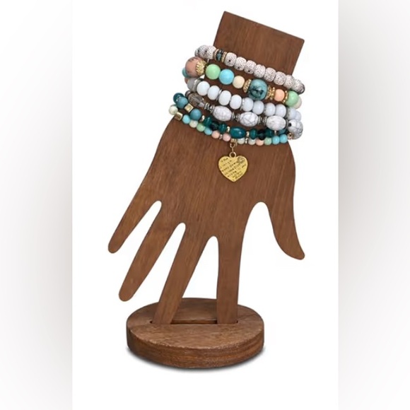 MOOCA Other - MOOCA Natural Wooden Hand Form Jewelry Display | 2-Way Wall Hanging or Standalon